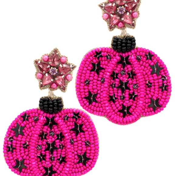 Halloween Star & Pumpkin Earrings - Picture 2 of 2